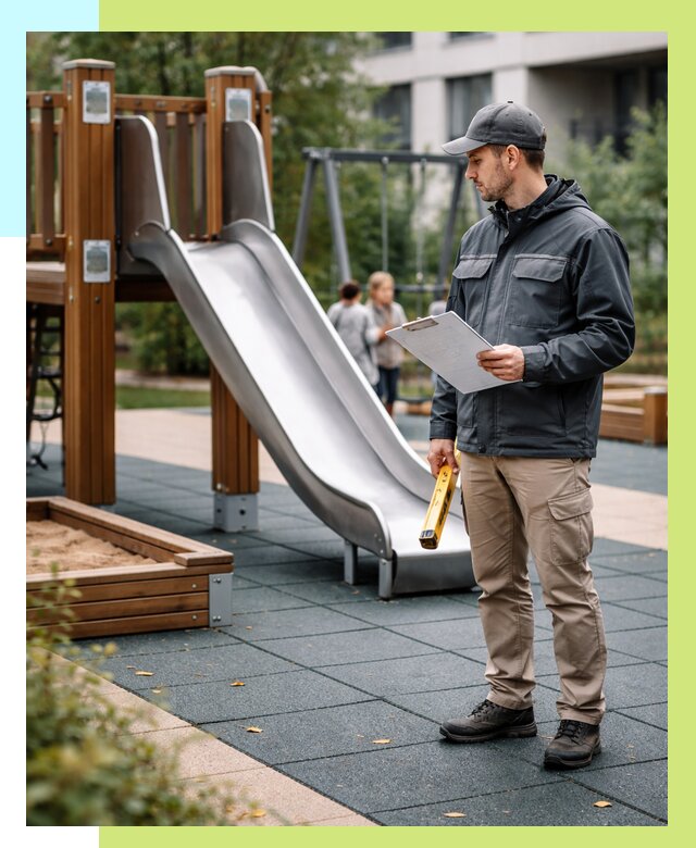 Сертификация детских площадок в Лесосибирске от 26038 р. | Алешин-Лсс