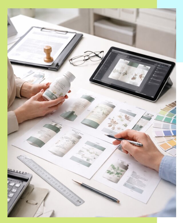 Профессиональная разработка дизайна и текста этикетки продукции в Лесосибирске